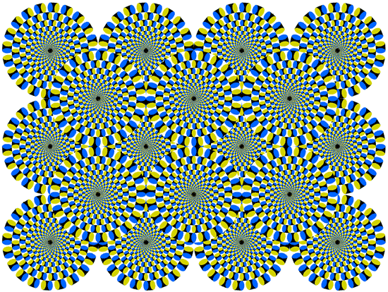 Self-Animating Images: Illusory Motion Using Repeated Asymmetric Patterns by 